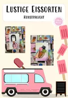Vorschau - Arbeitsblätter - lustige Eissorten Kunstprojekt - Deckblatt