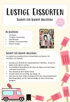 Vorschau - Arbeitsblätter - lustige Eissorten Kunstprojekt - Seite 1