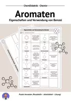 Vorschau - Arbeitsblätter - Verwendung von Benzol und seinen Derivaten - Aromatenpuzzle - Deckblatt