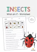 Aperçu - Cartes d'exercices - Insects / Insectes: What am I? - Worksheet (Fiche d'exercices d'anglais) - Page de couverture