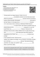 Vorschau - Arbeitsblätter - Arbeitsblätter zum Thema "Welche Sprache sprechen die Färinger?" (Lückentext, Hörverstehen) + Lösung & MP3 - Deckblatt