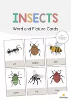 Aperçu - Affichage - Insects / Insectes: Word and Picture Cards (Cartes avec images pour le cours d'anglais) - Page de couverture