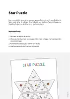 Aperçu - Jeux - Insects / Insectes: Star Puzzle (Jeu pour le cours d'anglais) - Page 1