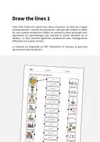 Aperçu - Cartes d'exercices - Toys / Jouets: Draw the lines 1 (Fiche d'exercices d'anglais) - Page 1
