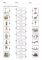 Aperçu - Cartes d'exercices - Toys / Jouets: Draw the lines 1 (Fiche d'exercices d'anglais) - Page 3