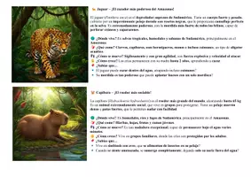 Vista previa - Manualidades / Dibujos para colorear - Animales de Sudamérica - Aprende y colorea - página 3