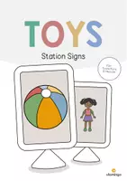 Aperçu - Affichage - Toys / Jouets: Station Signs (Cartes de travail en atelier) - Page de couverture