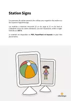 Aperçu - Affichage - Toys / Jouets: Station Signs (Cartes de travail en atelier) - Page 1