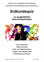 Vorschau - Arbeitsblätter - Erdkunde-Quiz zu ausgewählten Unterrichtseinheiten - Deckblatt
