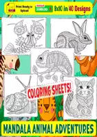 Aperçu - Feuilles d'exercices - Mandala Animal Adventures Coloring Sheets - Page de couverture