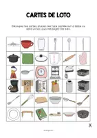 Aperçu - Jeux - Kitchen / Cuisine: Education Lotto (Jeu pour le cours d'anglais) - Page 2