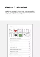 Aperçu - Cartes d'exercices - Kitchen / Cuisine: What am I? - Worksheet (Fiche d'exercices d'anglais) - Page 1