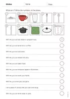 Aperçu - Cartes d'exercices - Kitchen / Cuisine: What am I? - Worksheet (Fiche d'exercices d'anglais) - Page 2