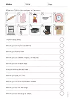 Aperçu - Cartes d'exercices - Kitchen / Cuisine: What am I? - Worksheet (Fiche d'exercices d'anglais) - Page 3