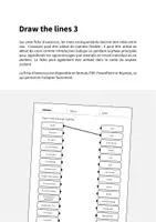 Aperçu - Cartes d'exercices - Kitchen / Cuisine: Draw the lines 3 (Fiche d'exercices d'anglais) - Page 1