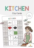 Aperçu - Cartes / Images - Kitchen / Cuisine: Clip Cards (Cartes à pince pour le cours d'anglais) - Page de couverture