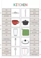 Aperçu - Cartes / Images - Kitchen / Cuisine: Clip Cards (Cartes à pince pour le cours d'anglais) - Page 2