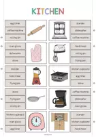 Aperçu - Cartes / Images - Kitchen / Cuisine: Clip Cards (Cartes à pince pour le cours d'anglais) - Page 3