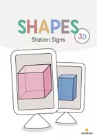 Aperçu - Affichage - 3D Shapes / Formes 3D: Station Signs (Cartes de travail en atelier) - Page de couverture