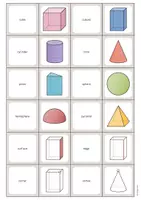Aperçu - Jeux - 3D Shapes / Formes 3D: Memo Game (Jeu pour le cours d'anglais) - Page 2