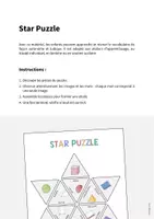 Aperçu - Jeux - 3D Shapes / Formes 3D: Star Puzzle (Jeu pour le cours d'anglais) - Page 1
