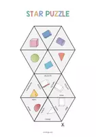 Aperçu - Jeux - 3D Shapes / Formes 3D: Star Puzzle (Jeu pour le cours d'anglais) - Page 2