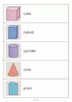 Aperçu - Jeux - 3D Shapes / Formes 3D: Running Dictation (Dictée en mouvement pour le cours d'anglais) - Page 2