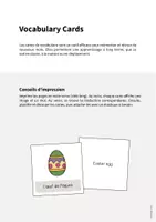 Aperçu - Fiches - Easter / Pâques: Vocabulary Cards (Cartes de mots) - Page 1