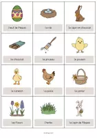 Aperçu - Fiches - Easter / Pâques: Vocabulary Cards (Cartes de mots) - Page 2