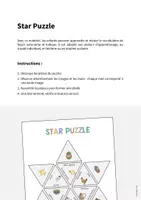 Aperçu - Jeux - Easter / Pâques: Star Puzzle (Jeu pour le cours d'anglais) - Page 1
