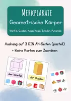 Vorschau - Poster - Geometrische Körper Klasse 1/2 Merkplakat - Deckblatt