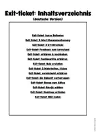 Vorschau - Arbeitsblätter - EXIT TICKETS - für jede Sicherungsphase (englische & deutsche Version) - Seite 1