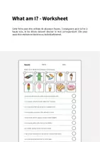 Aperçu - Cartes d'exercices - Sweets / Friandises: What am I? - Worksheet (Fiche d'exercices d'anglais) - Page 1