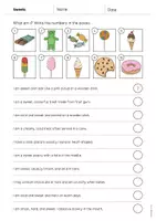 Aperçu - Cartes d'exercices - Sweets / Friandises: What am I? - Worksheet (Fiche d'exercices d'anglais) - Page 2