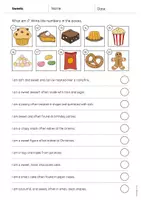 Aperçu - Cartes d'exercices - Sweets / Friandises: What am I? - Worksheet (Fiche d'exercices d'anglais) - Page 3