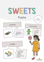 Aperçu - Jeux - Sweets / Friandises: Puzzle (Puzzle pour le cours d'anglais) - Page de couverture