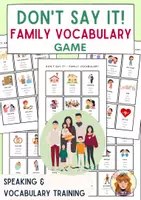 Vista previa - Juegos / Gamificación - Don't say it! – Family Vocabulary / English Game / EFL ESL - Portada