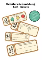Vorschau - Aufgabenkarten - Exittickets für Schülerrückmeldungen - Deckblatt