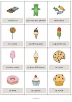 Aperçu - Fiches - Sweets / Friandises: Vocabulary Cards (Cartes de mots) - Page 2
