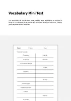 Aperçu - Tests - Sweets / Friandises: Vocabulary Mini Test (Test pour le cours d'anglais) - Page 1
