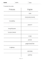 Aperçu - Tests - Sweets / Friandises: Vocabulary Mini Test (Test pour le cours d'anglais) - Page 3