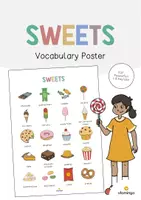 Aperçu - Affichage - Sweets / Friandises: Vocabulary Poster (Affiche pour le cours d'anglais) - Page de couverture