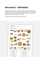 Aperçu - Cartes d'exercices - Lunch & Dinner / Déjeuner et dîner: How many? – Worksheet (Fiche d'exercices d'anglais) - Page 1