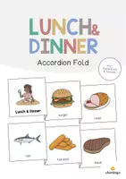 Aperçu - Fiches - Lunch & Dinner / Déjeuner et dîner: Accordion Fold (Jeu pour le cours d'anglais) - Page de couverture