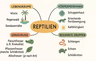 Vorschau - Arbeitsblätter - Arbeitsblatt "Reptilien" + Onlineübung & MP3 + Mindmap + Infografik - Seite 3