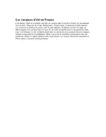 Vorschau - Arbeitsblätter - Compréhension orale "Vacances d'été en France" - Seite 1