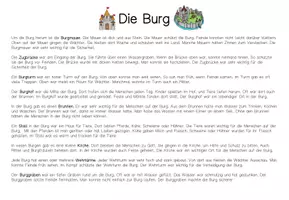 Vorschau - Arbeitsblätter - 4 Aufbau der Ritterburg LEsetext und AB Handreichung - Seite 3