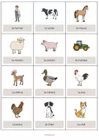 Aperçu - Fiches - Farm / Ferme: Vocabulary Cards (Cartes de mots) - Page 2
