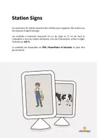 Aperçu - Affichage - Farm / Ferme: Station Signs (Cartes de travail en atelier) - Page 1