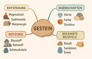 Vorschau - Arbeitsblätter - Arbeitsblatt zum Thema "Gestein" + Onlineübung & MP3 + Mindmap + Infografik - Seite 3